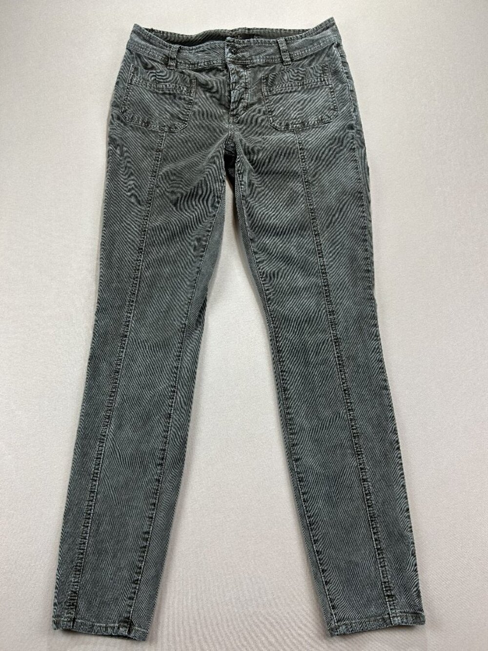 Prana Brown Corduroy Skinny Pants Size 6 Mid Rise Stretch (Act 29x28")